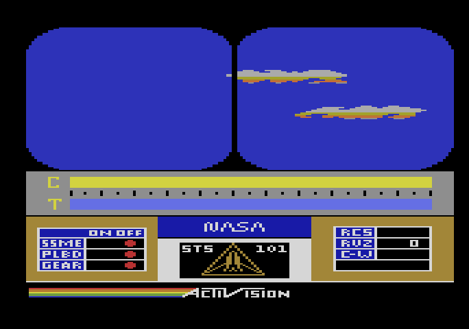 Space Shuttle: A Journey into Space Atari 5200 Screenshot: Game start.
