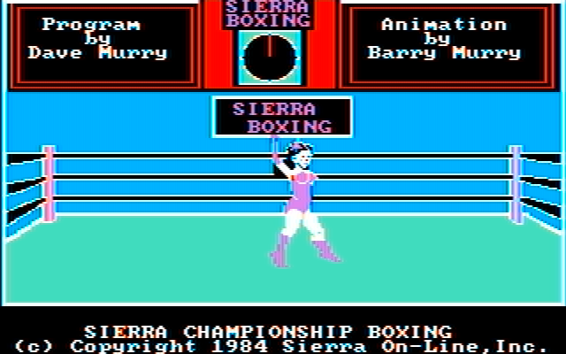 Sierra Championship Boxing IBM PC/Compatibles Screenshot: Ready to start boxing?