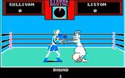 Sierra Championship Boxing for IBM PC/Compatibles - A cartoonish character and a kangaroo box...
