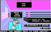 Sierra Championship Boxing for IBM PC/Compatibles - The gym menu.