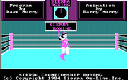 Sierra Championship Boxing for IBM PC/Compatibles - Fight introduction.