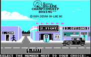 Sierra Championship Boxing for IBM PC/Compatibles - Title screen and main menu.