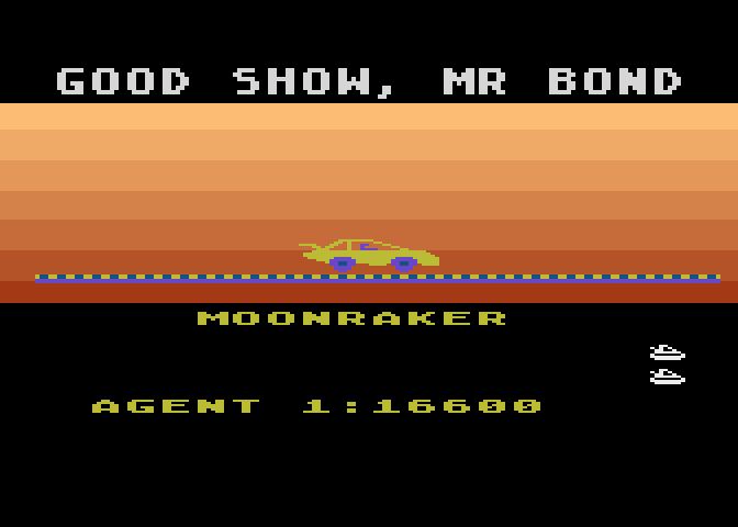 James Bond 007 Atari 5200 Screenshot: Ready to start level three, Moonraker?