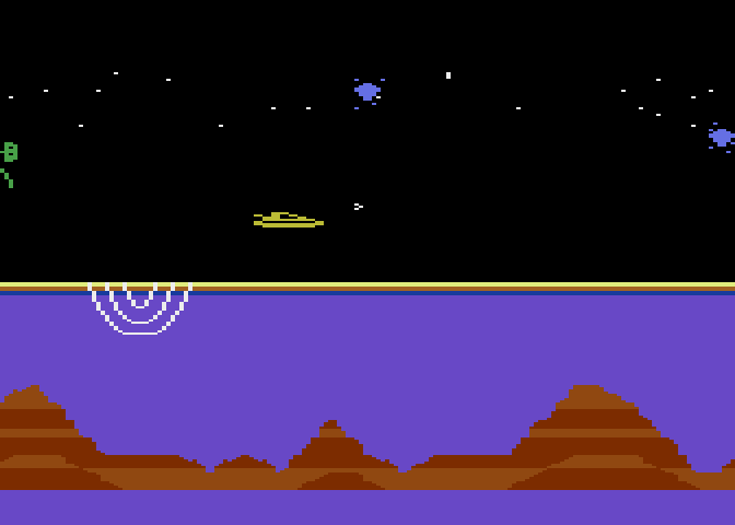 James Bond 007 Atari 5200 Screenshot: Jump over attacks and obstacles...