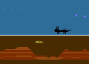 James Bond 007 for Atari 5200 - Shooting diamonds causes the screen to flash allowing you to see the otherwise hidden oil rig.