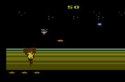 James Bond 007 for Atari 2600 - Shoot the diamonds to temporarily illuminate the sky.