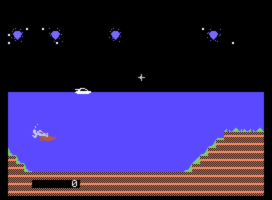 James Bond 007 ColecoVision Screenshot: My vehicle can float along the water too...