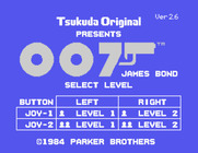 James Bond 007 for Sega SG-1000 - Title screen.