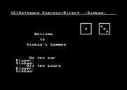 Sinbad's Gammon for Commodore 64 - Title screen.