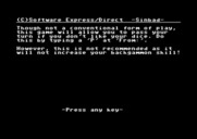 Sinbad's Gammon for Commodore 64 - Game introduction continued.