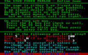 Stud Poker Parlor, The for IBM PC/Compatibles - Game instructions.