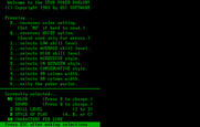 Stud Poker Parlor, The for IBM PC/Compatibles - Starting screen; select game options...