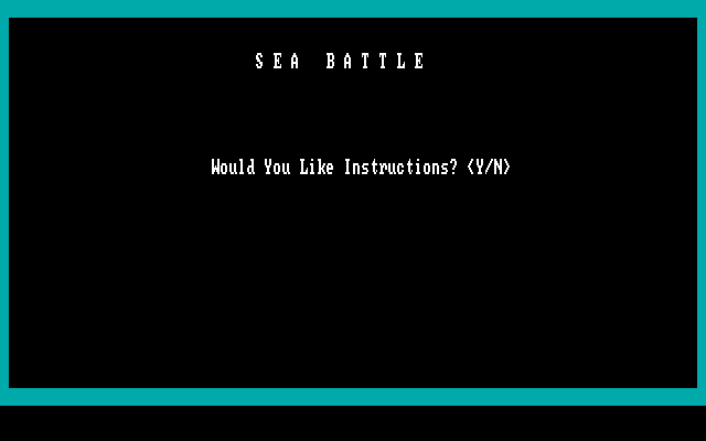 Sub Attack IBM PC/Compatibles Screenshot: Would you like instructions?
