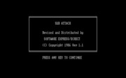 Sub Attack for IBM PC/Compatibles - Title screen.