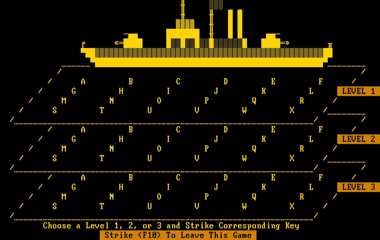 Sub Attack IBM PC/Compatibles Screenshot: Game start.