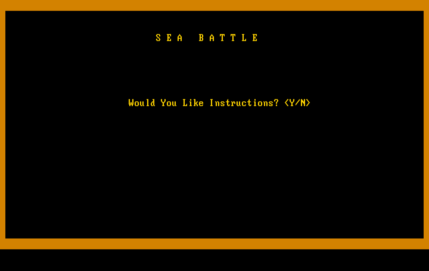 Sub Attack IBM PC/Compatibles Screenshot: Would you like instructions?
