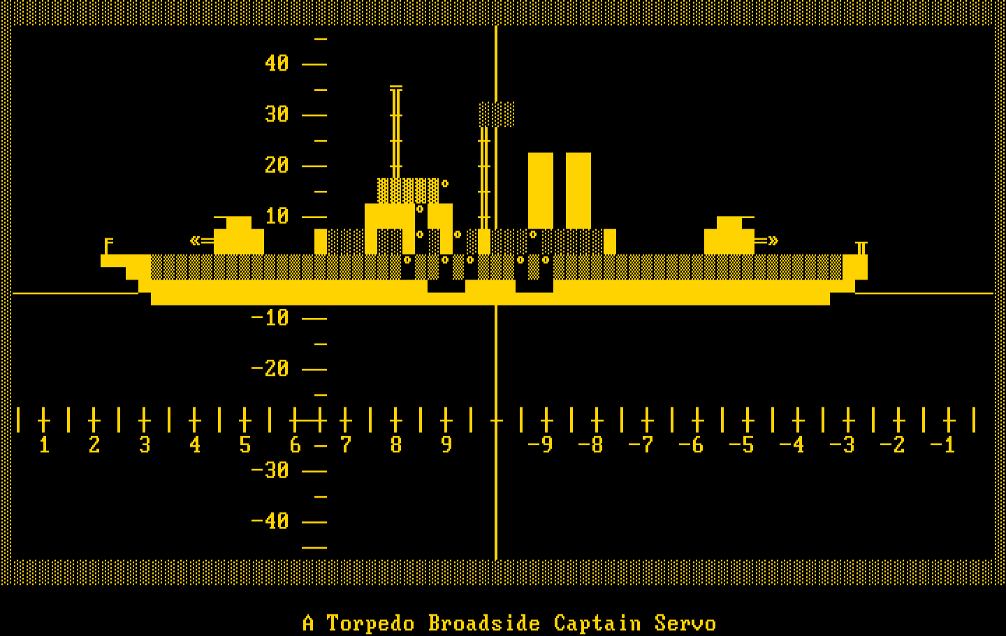Sub Attack IBM PC/Compatibles Screenshot: I've been hit by a torpedo!