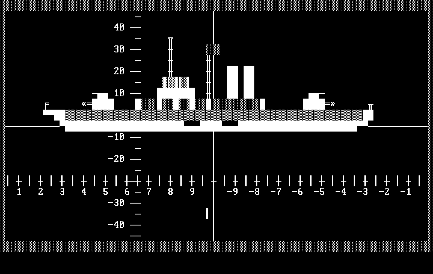 Sub Attack IBM PC/Compatibles Screenshot: Incoming torpedo!