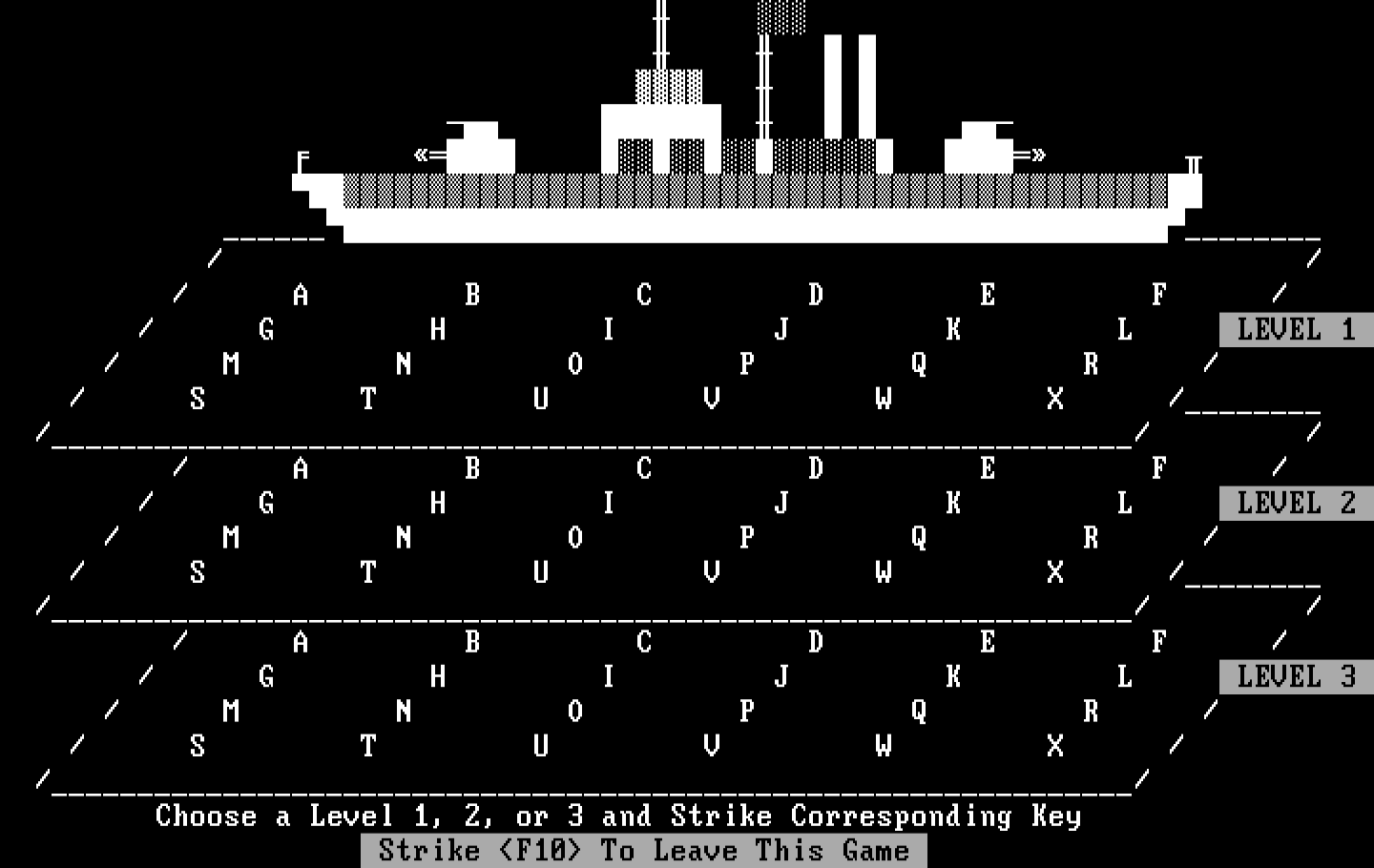 Sub Attack IBM PC/Compatibles Screenshot: Game start.
