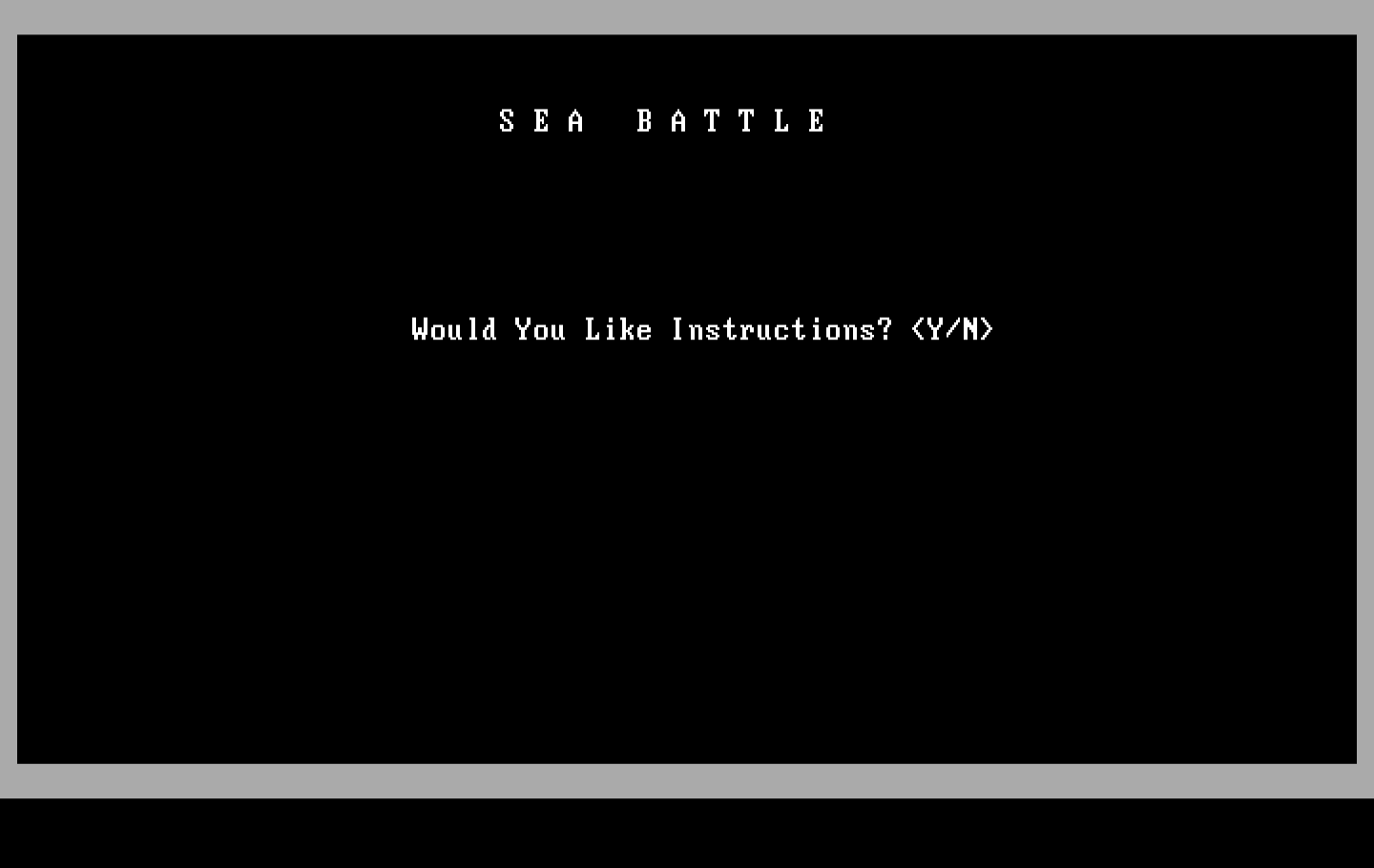 Sub Attack IBM PC/Compatibles Screenshot: Would you like instructions?