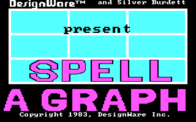 Spellagraph IBM PC/Compatibles Screenshot: Title screen.