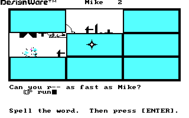 Spellagraph IBM PC/Compatibles Screenshot: Fill in the blank to reveal more parts of the rebus.