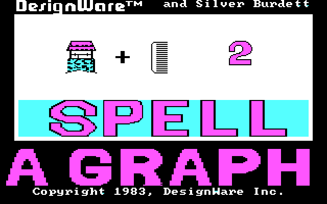 Spellagraph IBM PC/Compatibles Screenshot: The top of the title screen slowly removes to show the picture...