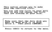 Spellagraph for IBM PC/Compatibles - You can make your own word lists.