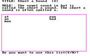 Spellagraph for IBM PC/Compatibles - About this word list...