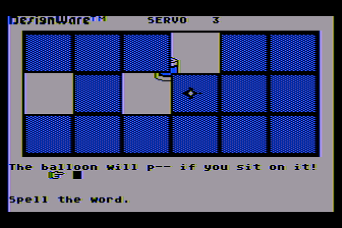 Spellagraph Atari 8-bit Screenshot: When you choose to have more words the game is more difficult.