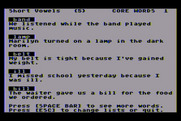 Spellagraph for Atari 8-bit - Viewing words in an existing list.