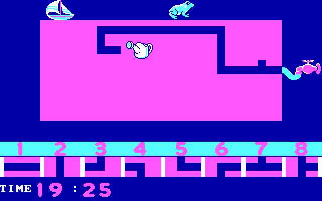 Pipeline IBM PC/Compatibles Screenshot: Building some pipes...