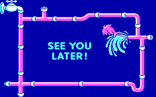 Pipeline IBM PC/Compatibles Screenshot: See you later! Quitting the game...