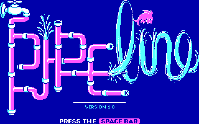 Pipeline IBM PC/Compatibles Screenshot: Title screen.