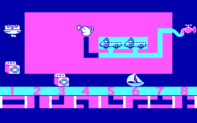 Pipeline IBM PC/Compatibles Screenshot: Water flows through the pipes...
