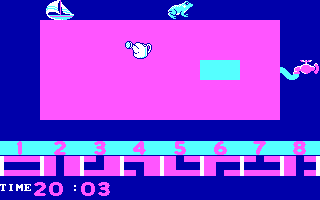 Pipeline IBM PC/Compatibles Screenshot: Game start on an easy level.