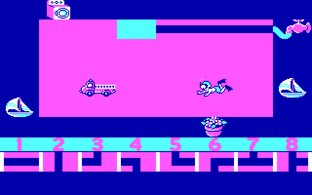 Pipeline IBM PC/Compatibles Screenshot: A medium difficulty level.