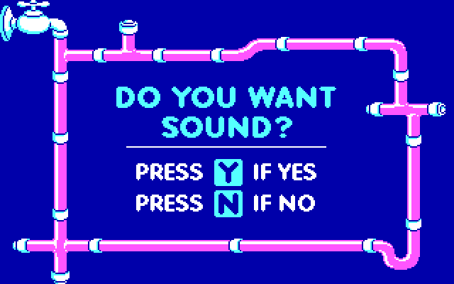 Pipeline IBM PC/Compatibles Screenshot: Do you want sound?