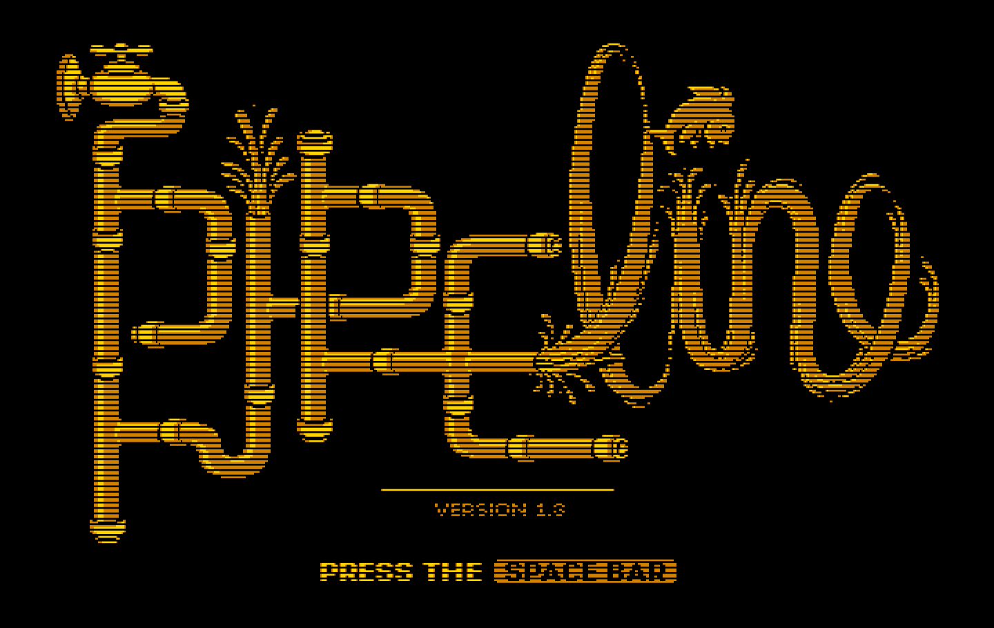 Pipeline IBM PC/Compatibles Screenshot: Title screen.