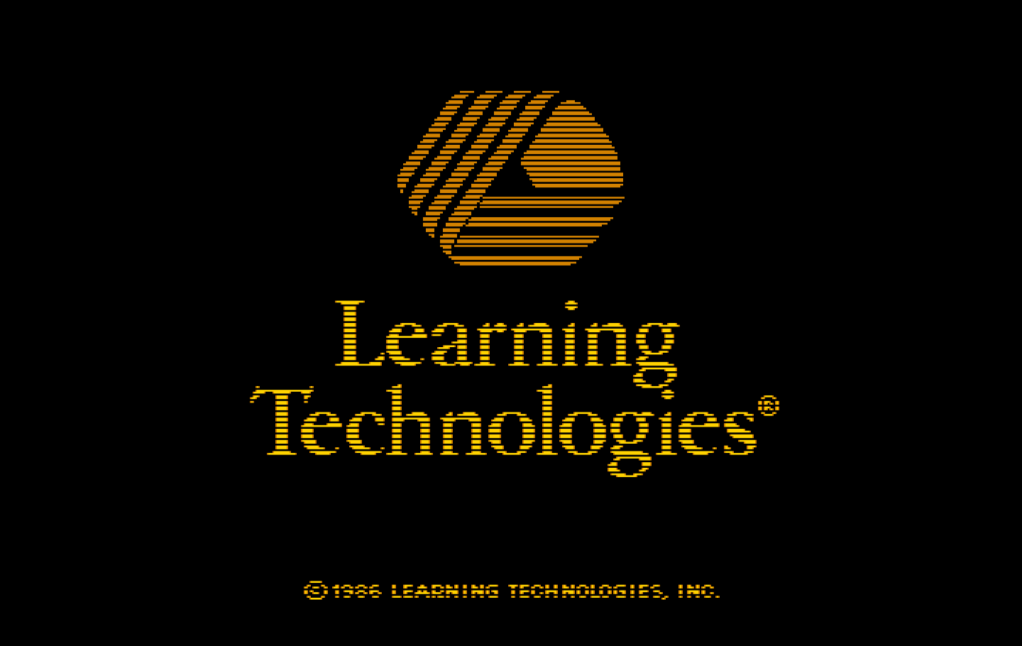 Pipeline IBM PC/Compatibles Screenshot: Learning Technologies logo.