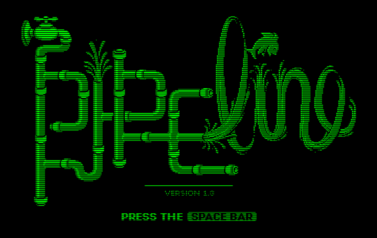 Pipeline IBM PC/Compatibles Screenshot: Title screen.