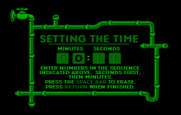 Pipeline for IBM PC/Compatibles - You can optionally set the time for a game...