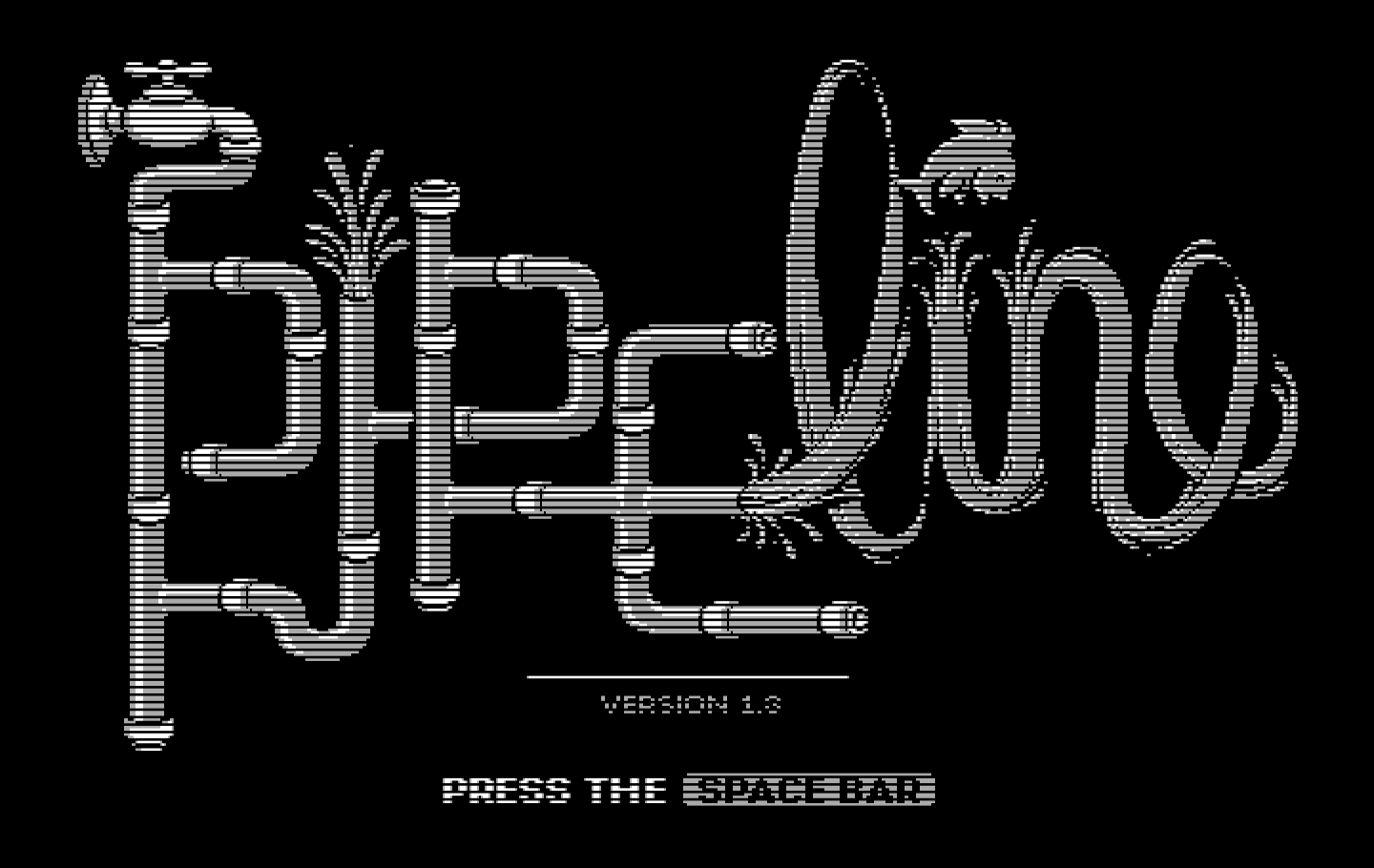 Pipeline IBM PC/Compatibles Screenshot: Title screen.