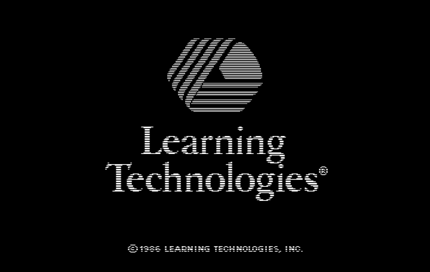 Pipeline IBM PC/Compatibles Screenshot: Learning Technologies logo.