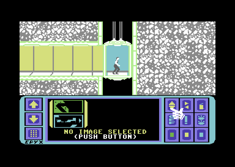 Impossible Mission Commodore 64 Screenshot: Attempting to piece together the clues I've found so far...