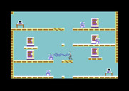 Impossible Mission for Commodore 64 - Zapped by a security robot.