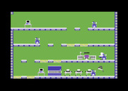 Impossible Mission for Commodore 64 - Use carefully timed jumps to dodge robots.