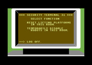 Impossible Mission for Commodore 64 - If you find a password the computer terminals can help you out.