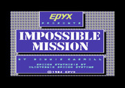 Impossible Mission for Commodore 64 - Title screen.