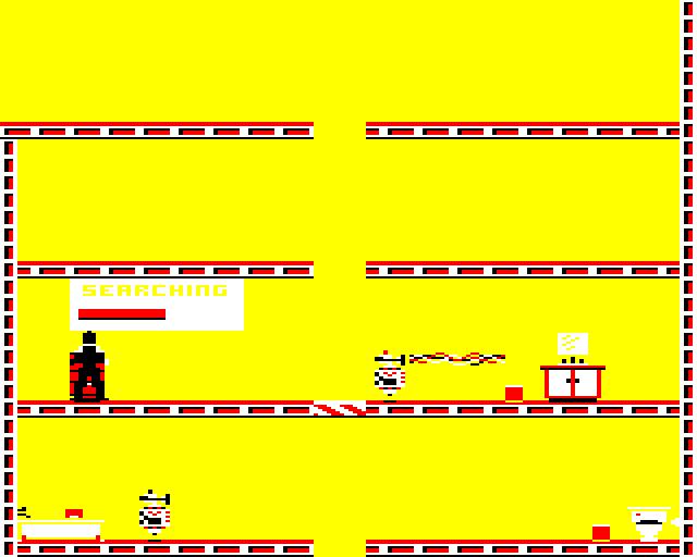 Impossible Mission BBC Micro Screenshot: Searching again.
